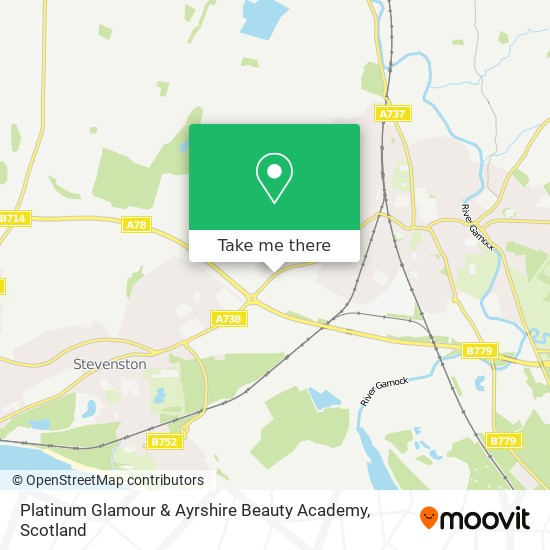 Platinum Glamour & Ayrshire Beauty Academy map