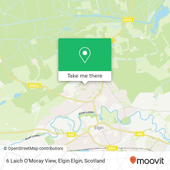 6 Laich O'Moray View, Elgin Elgin map