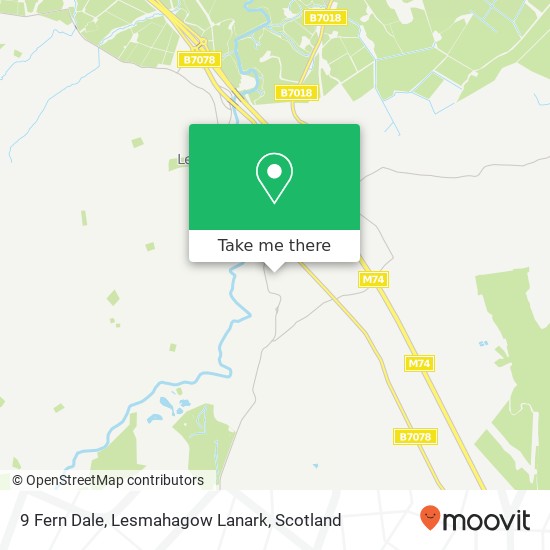 9 Fern Dale, Lesmahagow Lanark map