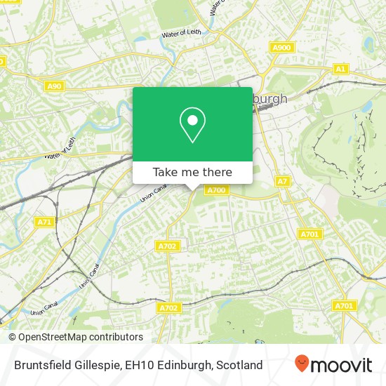 Bruntsfield Gillespie, EH10 Edinburgh map
