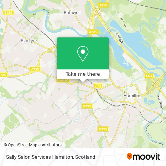 Sally Salon Services Hamilton map