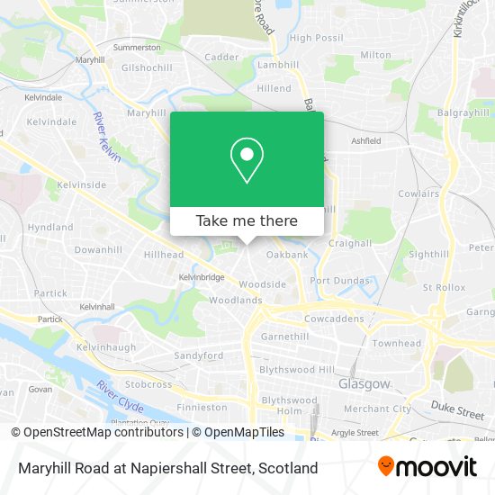 Maryhill Road at Napiershall Street map