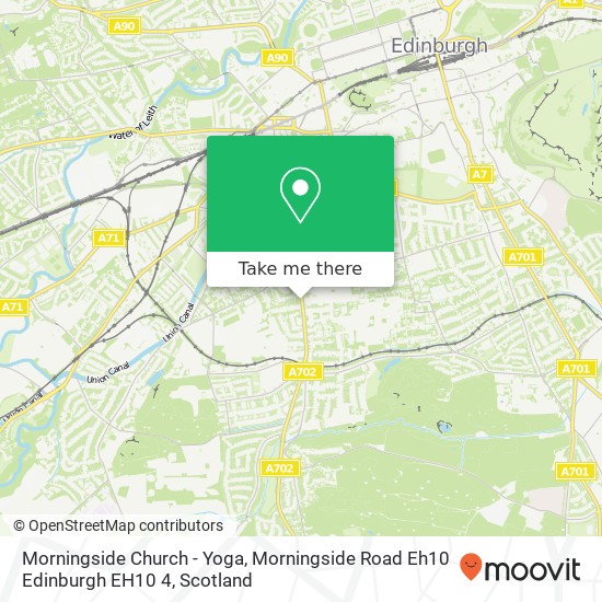 Morningside Church - Yoga, Morningside Road Eh10 Edinburgh EH10 4 map