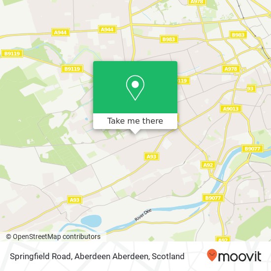 Springfield Road, Aberdeen Aberdeen map