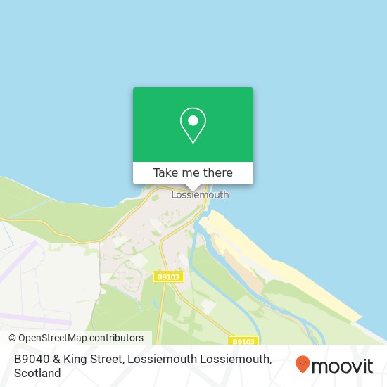 B9040 & King Street, Lossiemouth Lossiemouth map
