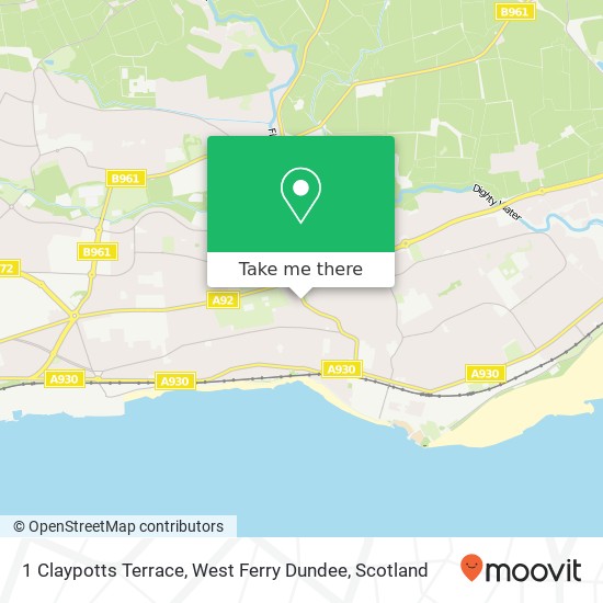 1 Claypotts Terrace, West Ferry Dundee map