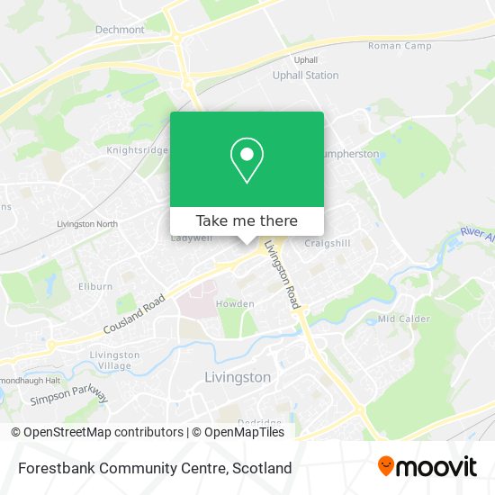 Forestbank Community Centre map