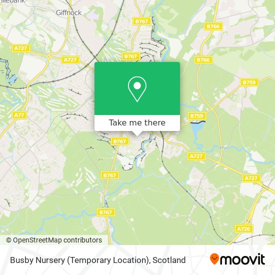 Busby Nursery (Temporary Location) map