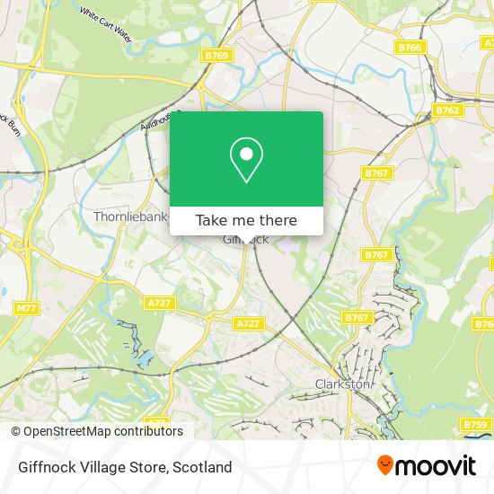 Giffnock Village Store map