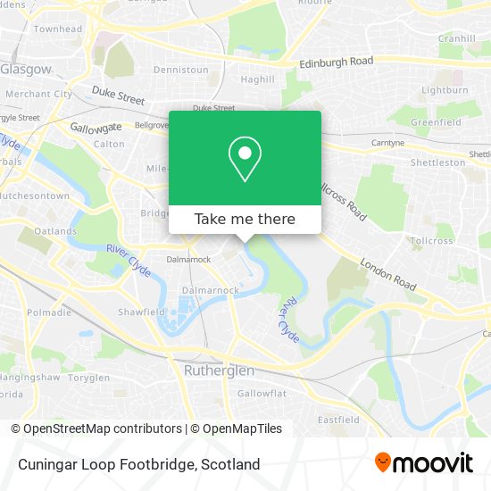 Cuningar Loop Footbridge map
