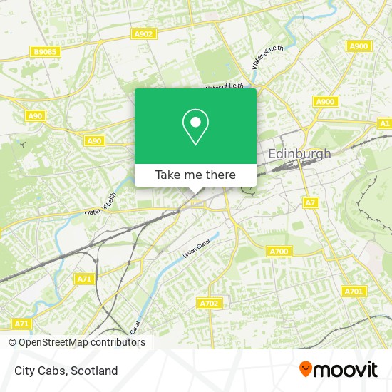 City Cabs map