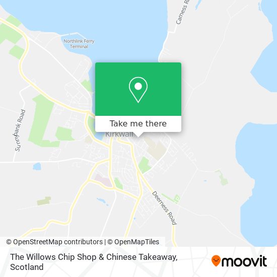 The Willows Chip Shop & Chinese Takeaway map