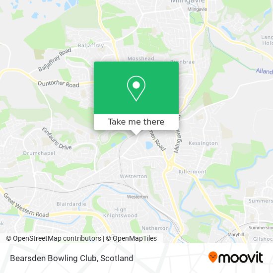 Bearsden Bowling Club map