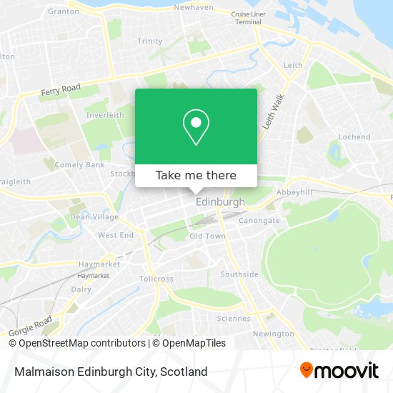 Malmaison Edinburgh City map