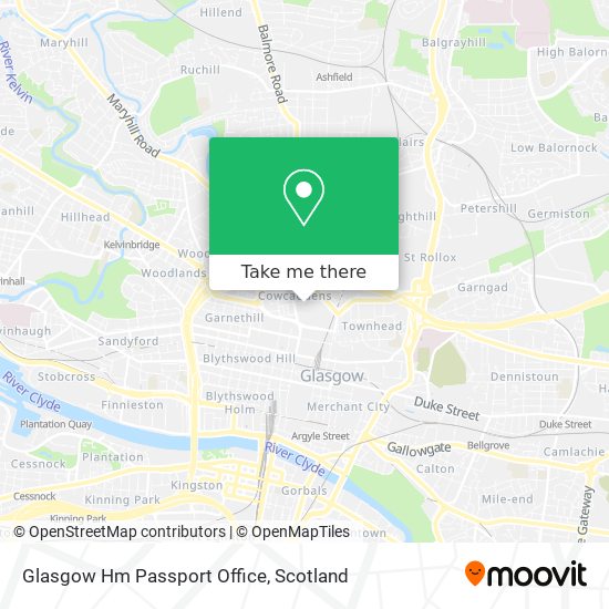 Glasgow Hm Passport Office map