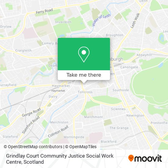Grindlay Court Community Justice Social Work Centre map