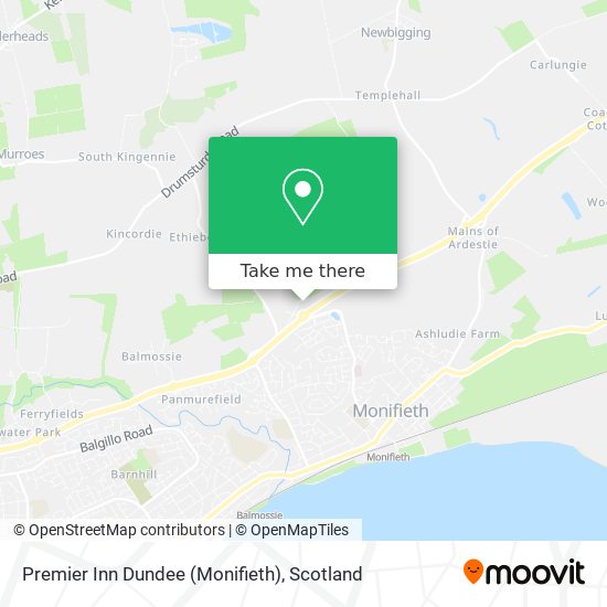 Premier Inn Dundee (Monifieth) map