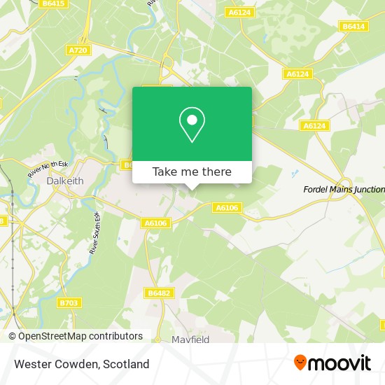 Wester Cowden map