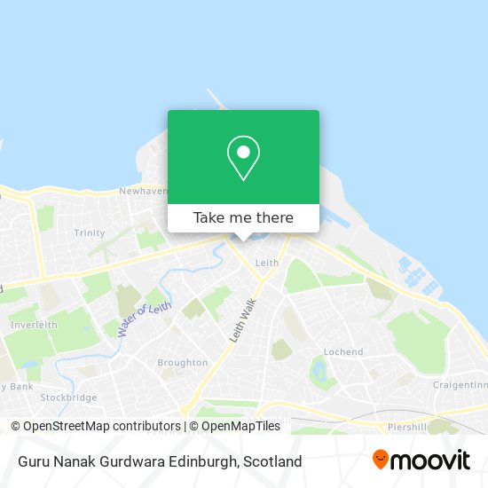 Guru Nanak Gurdwara Edinburgh map