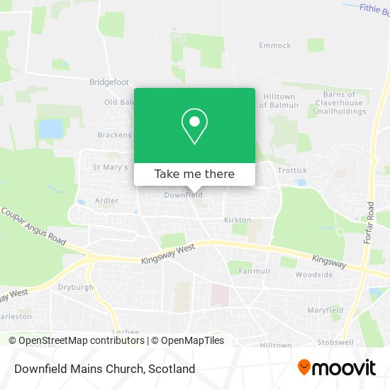 Downfield Mains Church map
