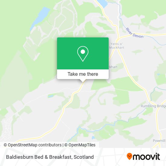 Baldiesburn Bed & Breakfast map