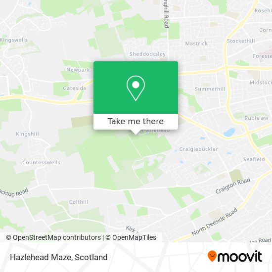 Hazlehead Maze map