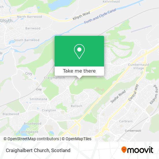 Craighalbert Church map