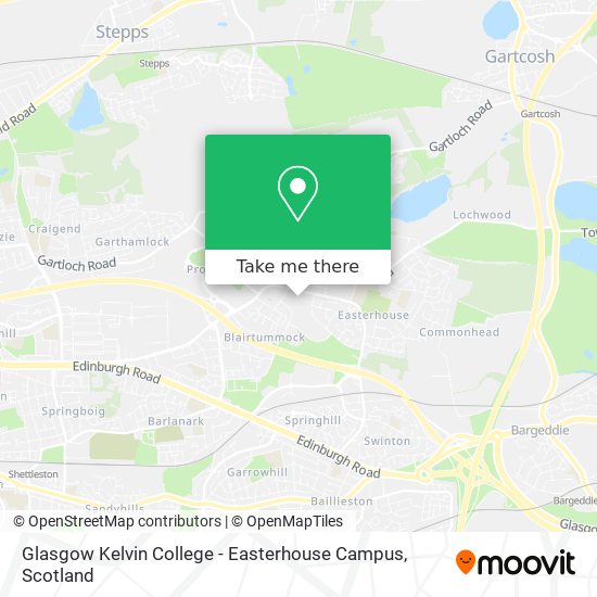Glasgow Kelvin College - Easterhouse Campus map