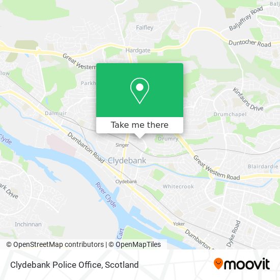 Clydebank Police Office map