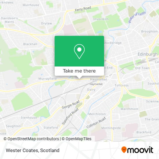 Wester Coates map