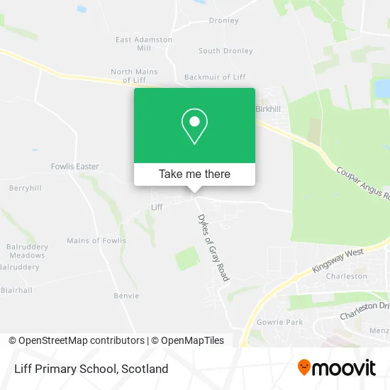 Liff Primary School map