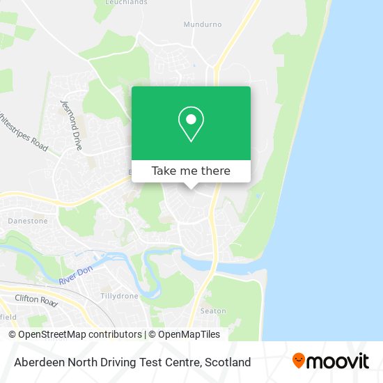 Aberdeen North Driving Test Centre map