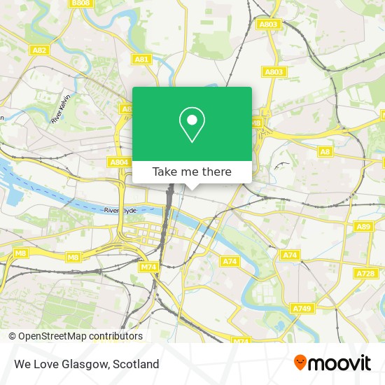 We Love Glasgow map