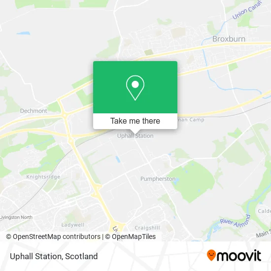 Uphall Station map