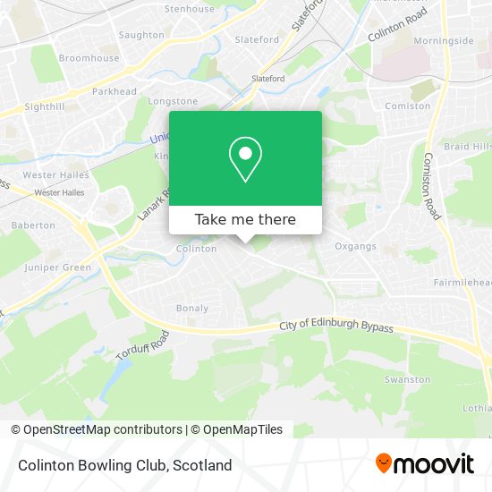 Colinton Bowling Club map