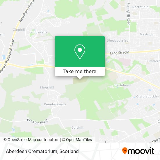 Aberdeen Crematorium map