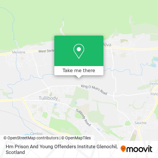 Hm Prison And Young Offenders Institute Glenochil map