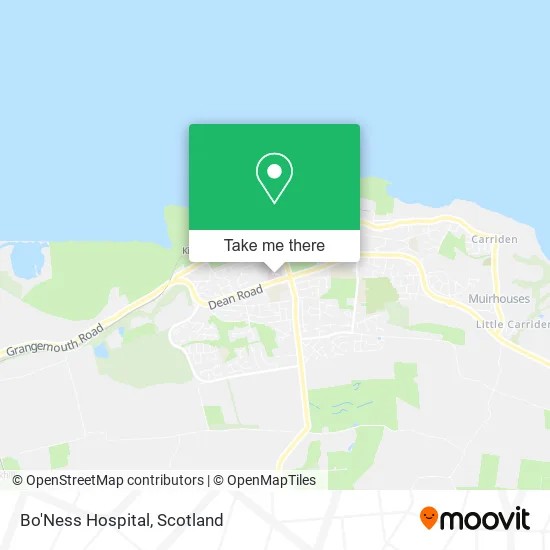 Bo'Ness Hospital map