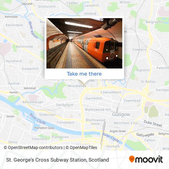 St. George's Cross Subway Station map