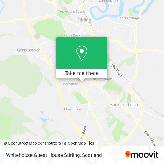 Whitehouse Guest House Stirling map