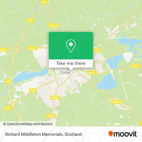 Richard Middleton Memorials map