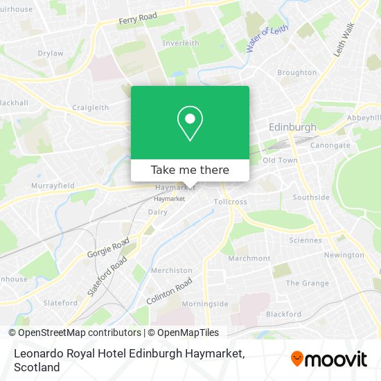 Leonardo Royal Hotel Edinburgh Haymarket map