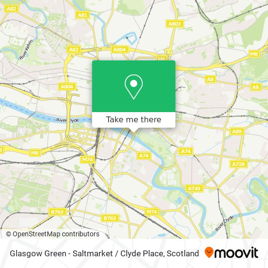 Glasgow Green - Saltmarket / Clyde Place map