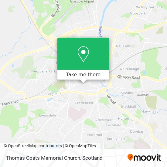 Thomas Coats Memorial Church map