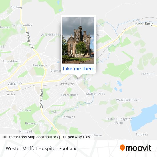 Wester Moffat Hospital map