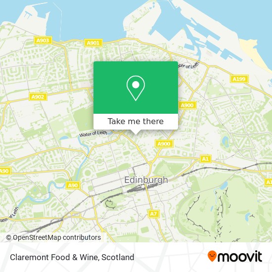 Claremont Food & Wine map