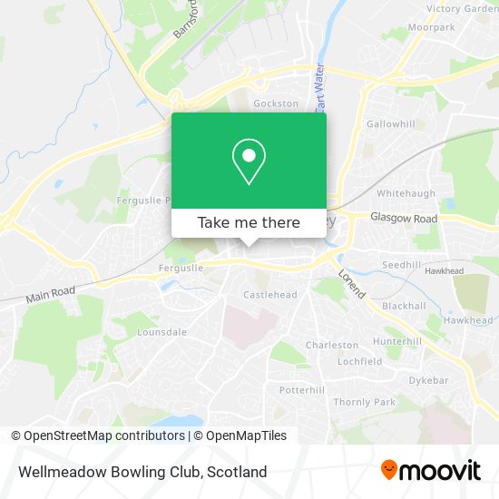 Wellmeadow Bowling Club map