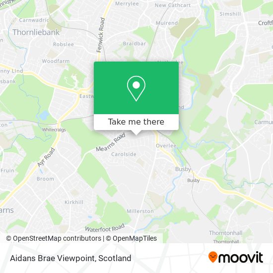 Aidans Brae Viewpoint map