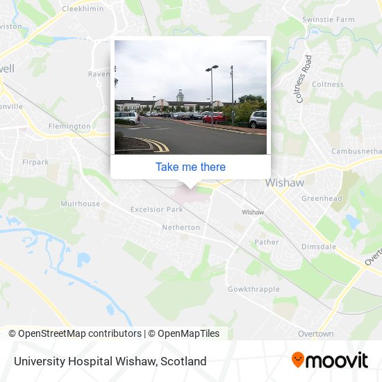 University Hospital Wishaw map