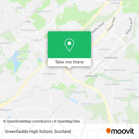 Greenfaulds High School map